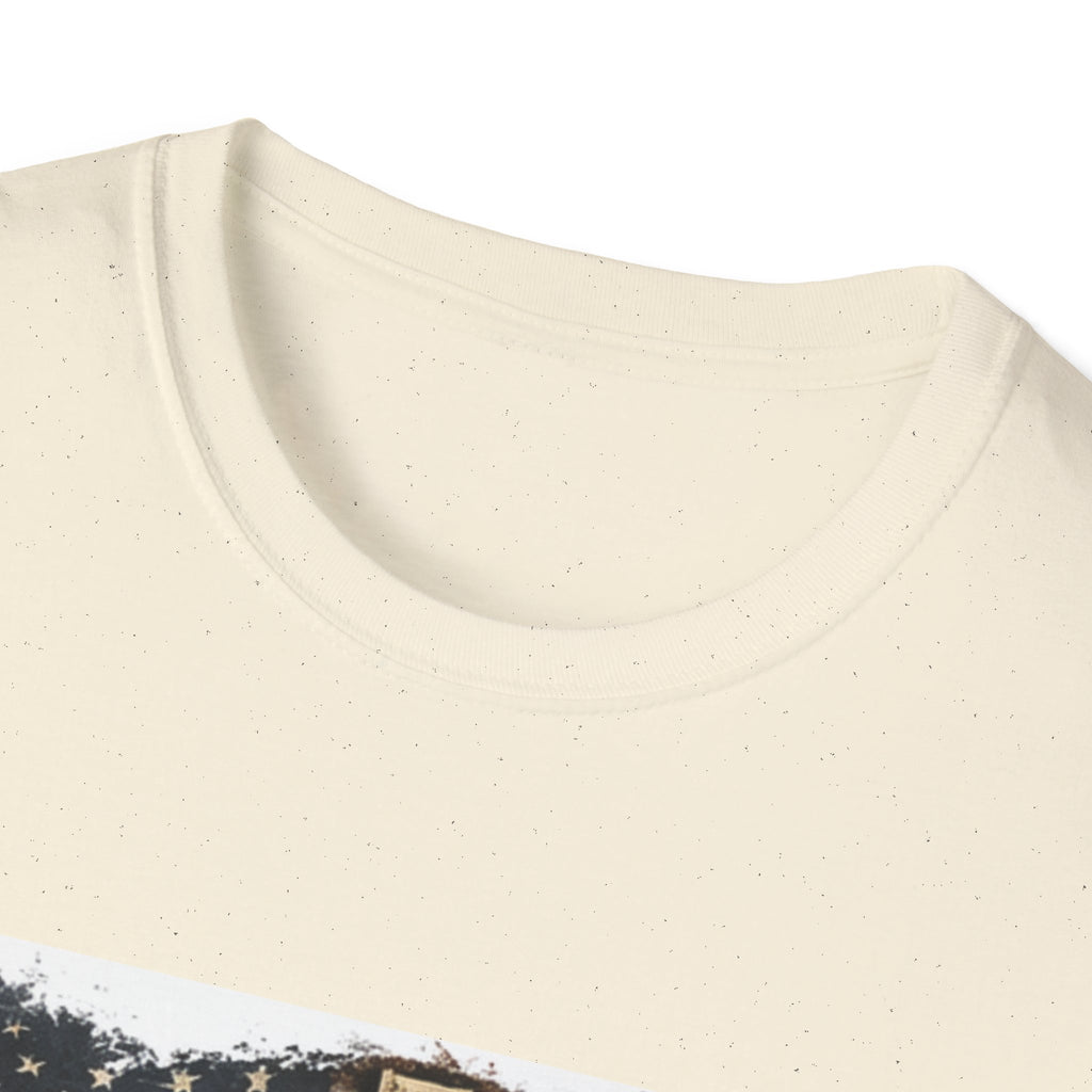 Faith Over Fear T-Shirt — Christian Cross & American Flag Graphic