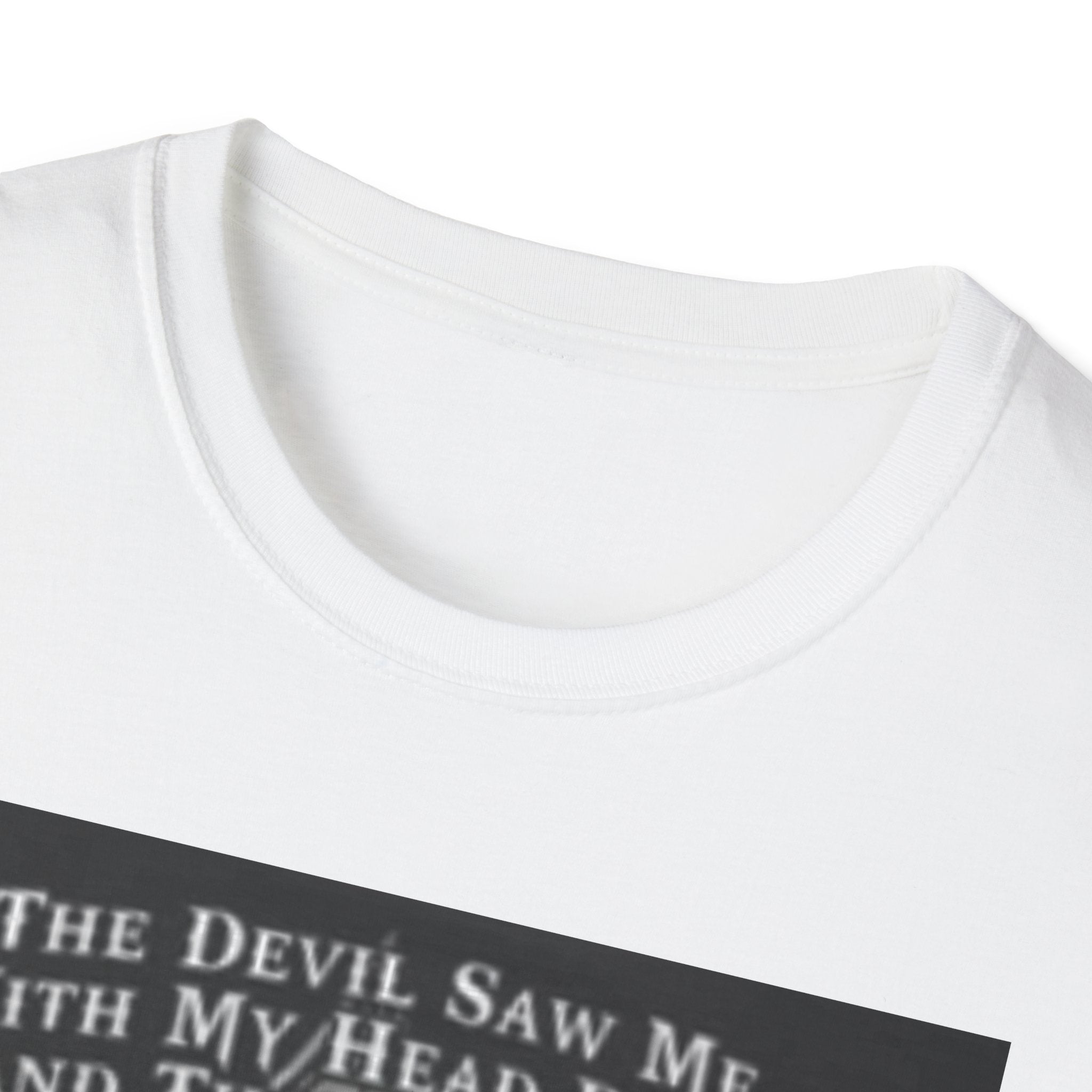 Christian Knight T‑Shirt — “The Devil Saw Me…” Faith Warrior Amen Tee