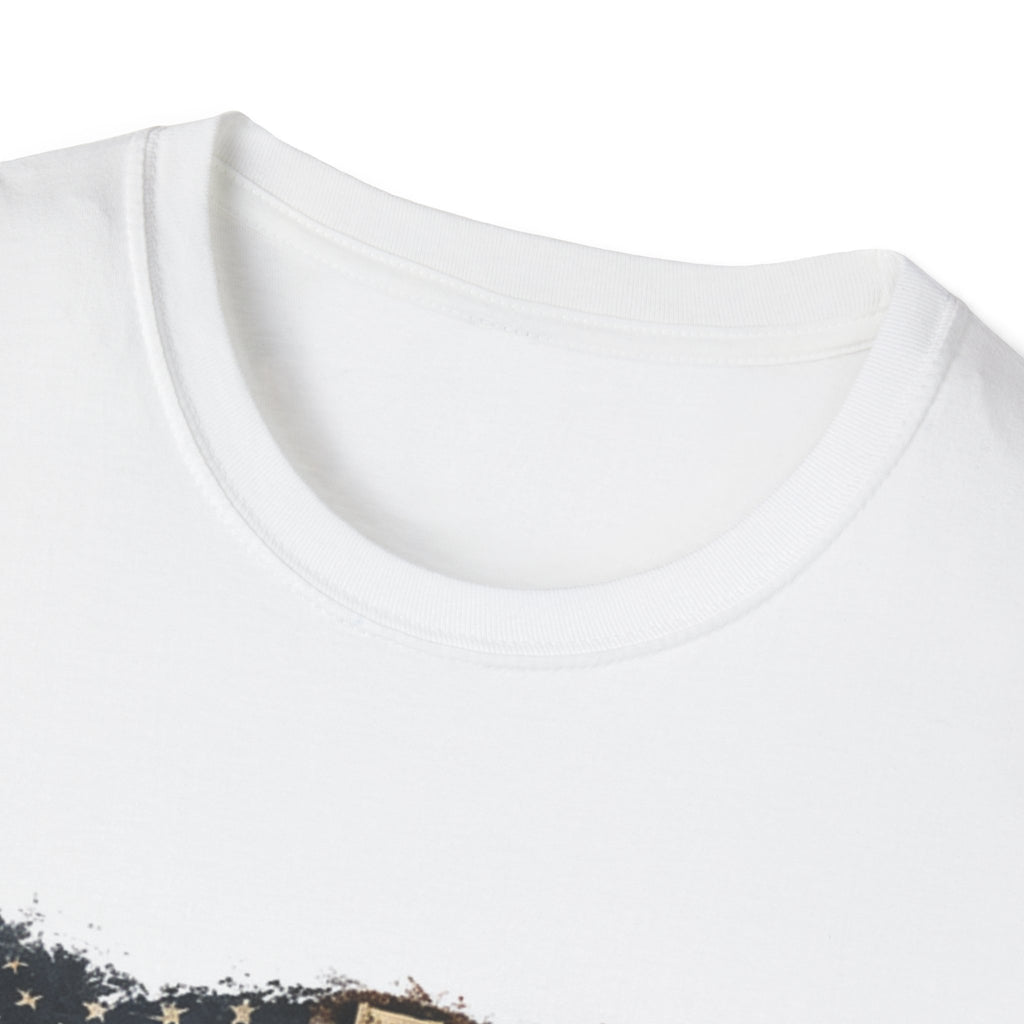 Faith Over Fear T-Shirt — Christian Cross & American Flag Graphic