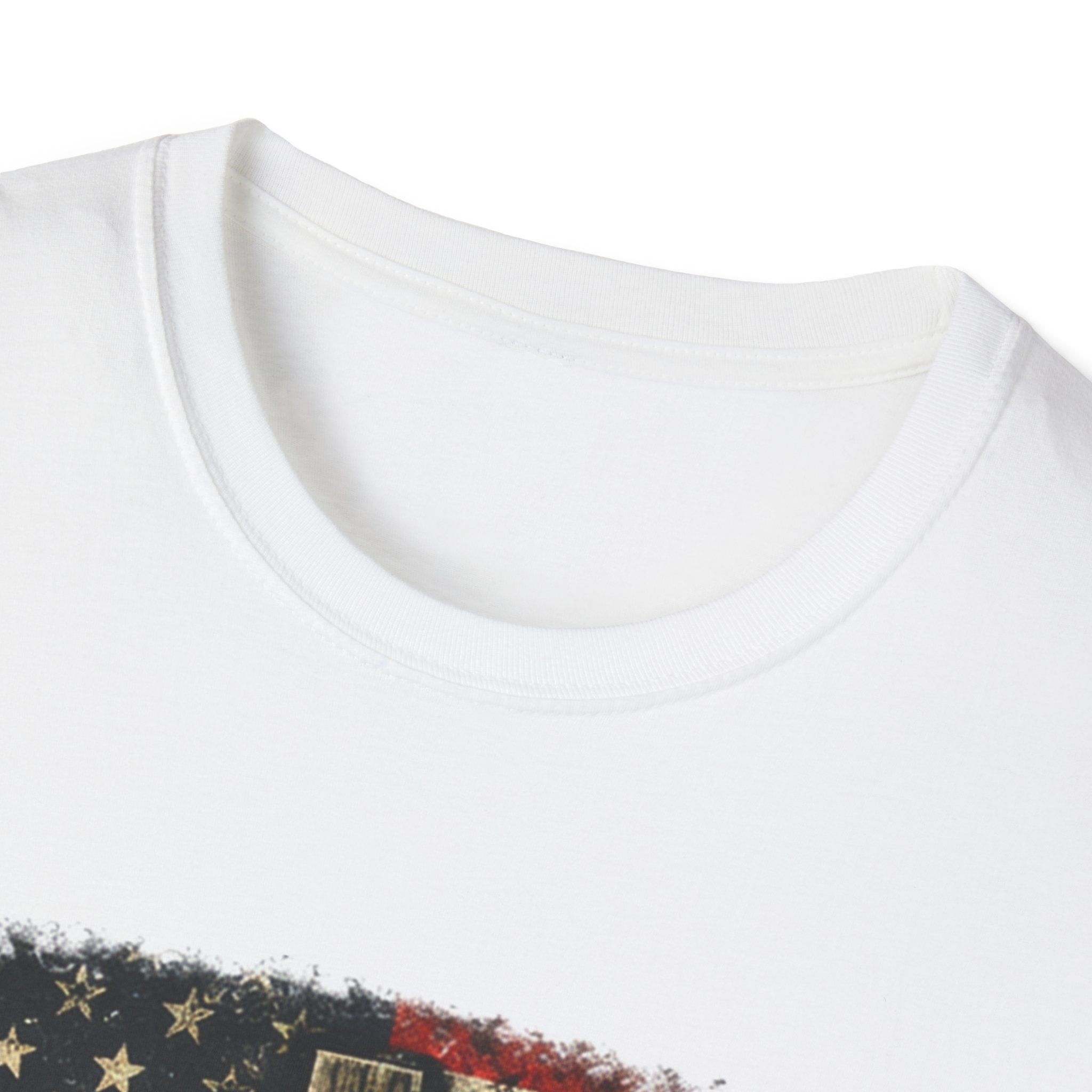 Faith Driven Trucker T-Shirt — "Powered by God" American Flag Design